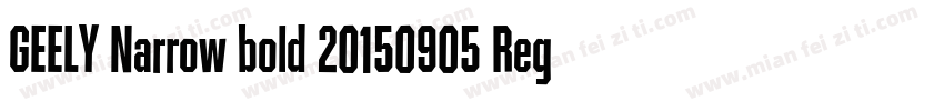 GEELY Narrow bold 20150905 Regular字体转换